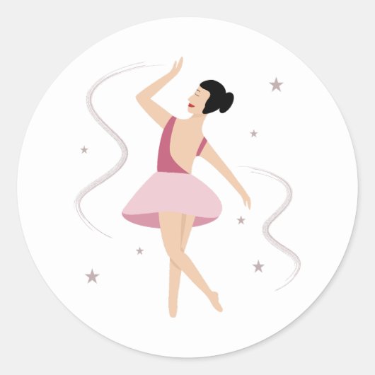 Bailarina de ballet ronde sticker (Voorkant)