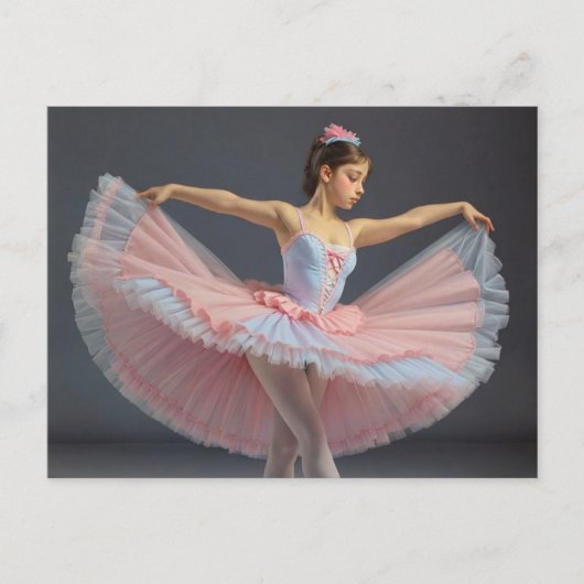 Bailarina desplegando su tutu  briefkaart (Voorkant)