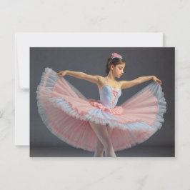 Bailarina desplegando su tutu  briefkaart