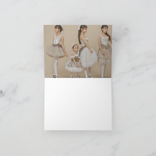 Bailarinas con trajes románticos bedankkaart (Binnen)