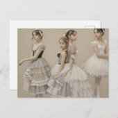 Bailarinas con trajes románticos briefkaart (Voorkant / Achterkant)