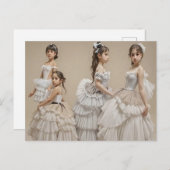 Bailarinas con trajes románticos briefkaart (Voorkant / Achterkant)