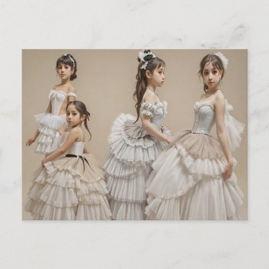 Bailarinas con trajes románticos briefkaart (Voorkant)