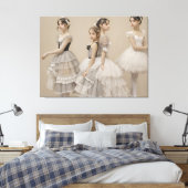 Bailarinas con trajes románticos canvas afdruk (Insitu (Slaapkamer))