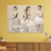 Bailarinas con trajes románticos canvas afdruk (Insitu (Woonkamer))