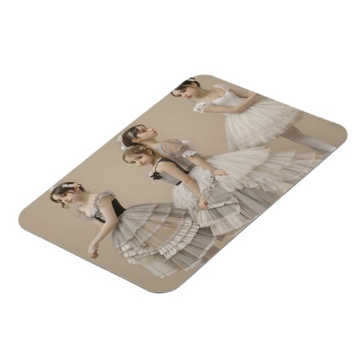 Bailarinas con trajes románticos magneet (Linkerzijde)