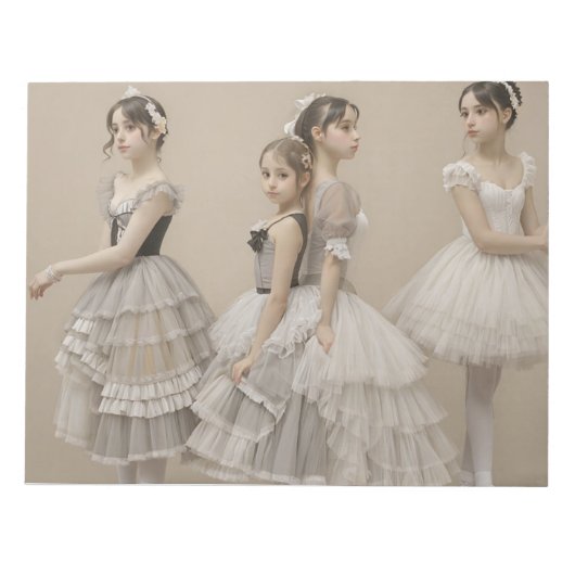 Bailarinas con trajes románticos notitieblok (Voorkant)