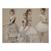 Bailarinas con trajes románticos perfect poster (Voorkant)