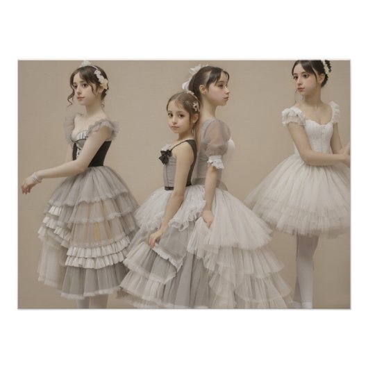 Bailarinas con trajes románticos perfect poster (Voorkant)
