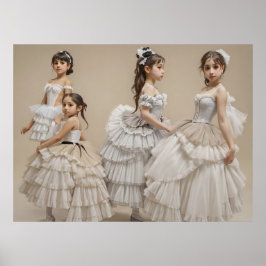  Bailarinas con trajes románticos  Poster