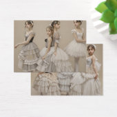 Bailarinas con trajes románticos visitekaartje (Bureau)