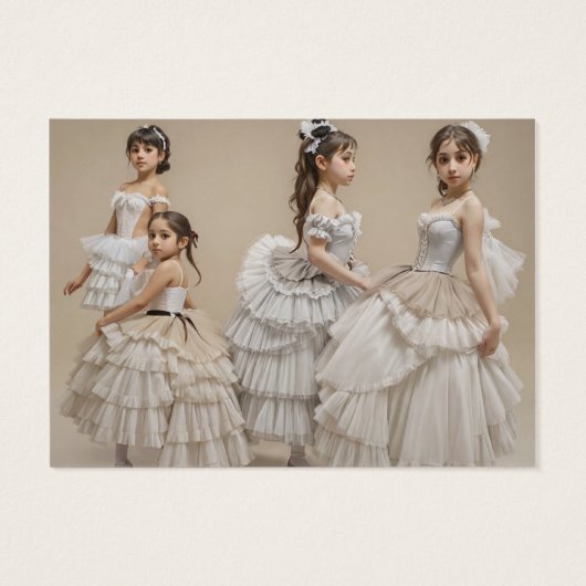 Bailarinas con trajes románticos visitekaartje (Achterkant)