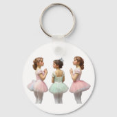 Bailarinas con tutús de colores suaves sleutelhanger (Voorkant)