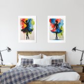 Bailarinas en Acuerla Arte moderno Muurkunst Sets (Slaapkamer)