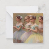 Bailarinas en el estilo de Degas en tonos suaves Notitiekaartje (Voorkant)