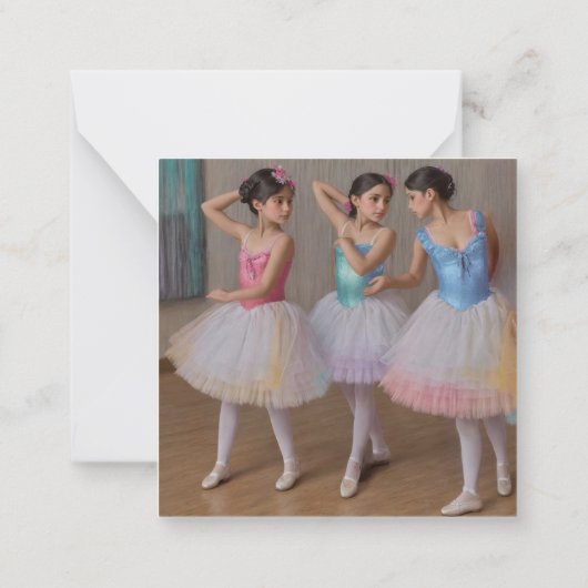 Bailarinas en el estilo de Degas en tonos suaves Notitiekaartje (Achterkant)