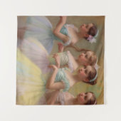 Bailarinas en el estilo de Degas en tonos suaves Wandkleed (Voorkant (horizontaal))