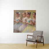 Bailarinas en el estilo de Degas en tonos suaves Wandkleed (In situ)