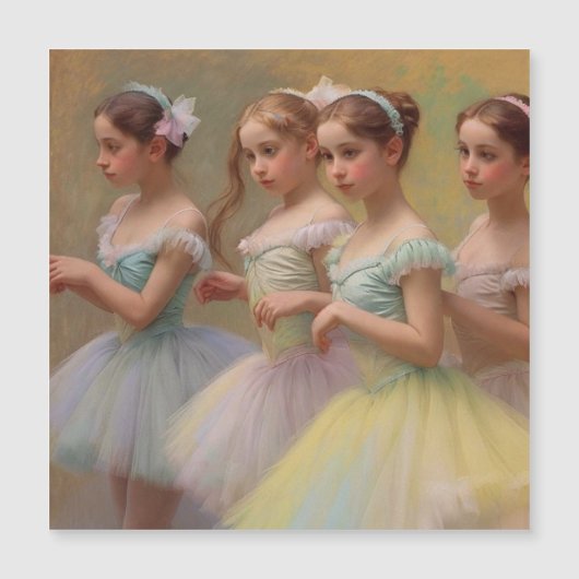 Bailarinas en el estilo de Degas Tarjeta magnética (Voorkant)
