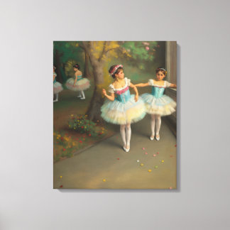 Bailarinas en el estilo romántico canvas afdruk
