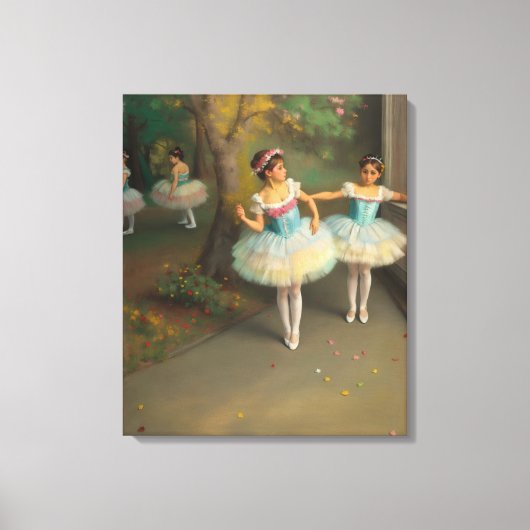 Bailarinas en el estilo romántico canvas afdruk (Voorkant)