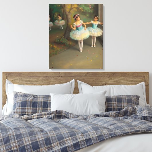Bailarinas en el estilo romántico canvas afdruk (Insitu (Slaapkamer))
