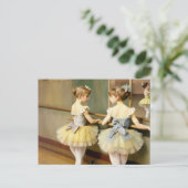 Bailarinas en sala de ensayo inspiradas por Degas Briefkaart (Staand voorkant)