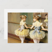 Bailarinas en sala de ensayo inspiradas por Degas Briefkaart (Voorkant / Achterkant)