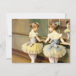 Bailarinas en sala de ensayo inspiradas por Degas Briefkaart