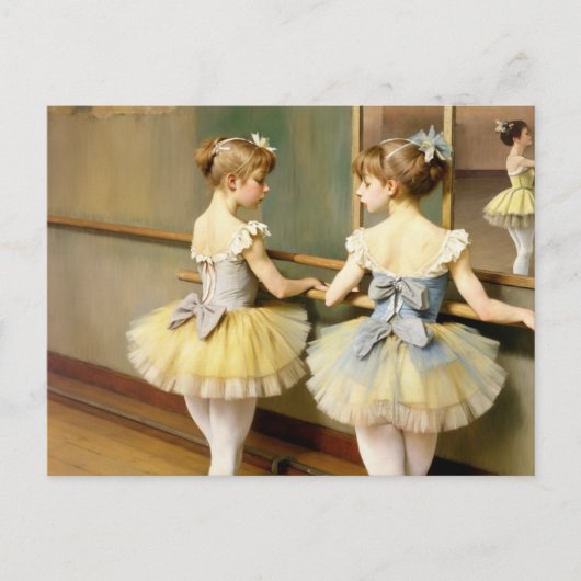 Bailarinas en sala de ensayo inspiradas por Degas Briefkaart (Voorkant)
