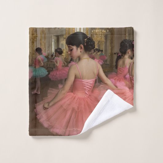 Bailarinas en una gran sala de estilo rocóco bad handdoek (Wasdoekje)