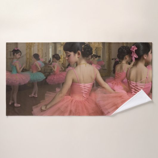 Bailarinas en una gran sala de estilo rocóco badhanddoek (Badhanddoek)