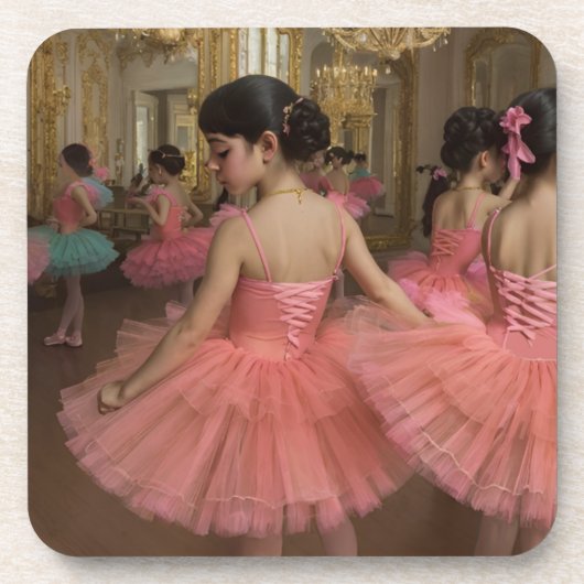 Bailarinas en una gran sala de estilo rocóco bier onderzetter (Voorkant)