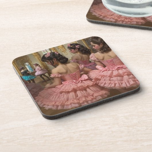 Bailarinas en una gran sala de estilo rocóco bier onderzetter (Linkerzijde)