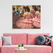 Bailarinas en una gran sala de estilo rocóco canvas afdruk (Insitu (Woonkamer))