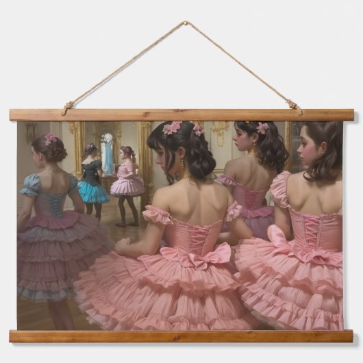 Bailarinas en una gran sala de estilo rocóco hangend wandkleed (Voorkant)