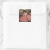 Bailarinas en una gran sala de estilo rocóco vierkante sticker (Tas)