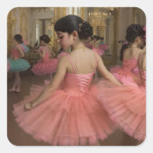 Bailarinas en una gran sala de estilo rocóco vierkante sticker (Voorkant)