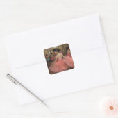 Bailarinas en una gran sala de estilo rocóco vierkante sticker (Envelop)