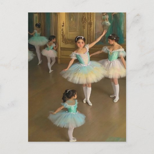 Bailarinas esperando para actuar aankondigingskaart (Voorkant)