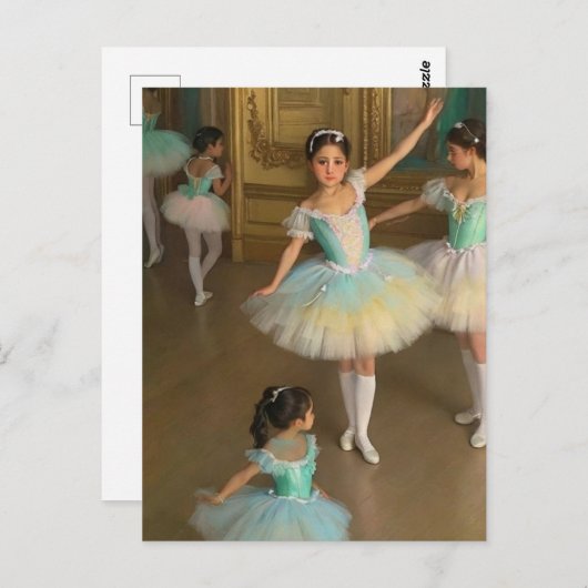 Bailarinas esperando para actuar briefkaart (Voorkant / Achterkant)