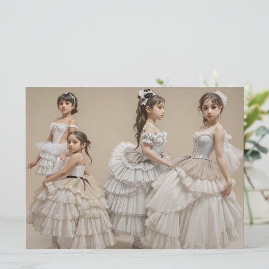 Bailarinas románticas kaart (Staand voorkant)