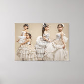 Bailarinas románticas lienzo canvas afdruk (Voorkant)