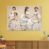 Bailarinas románticas lienzo canvas afdruk (Insitu (Woonkamer))