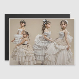 Bailarinas románticas magnetische uitnodiging