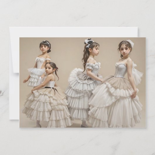 Bailarinas románticas magnetische uitnodiging (Voorkant)