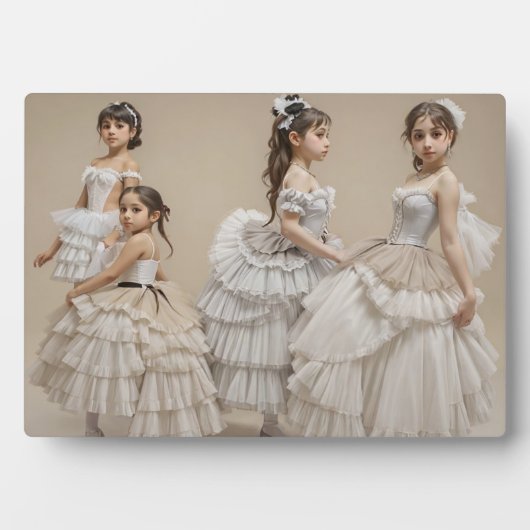 Bailarinas románticas Placa con atril Fotoplaat (voorkant)