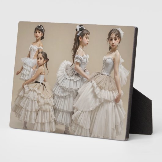 Bailarinas románticas Placa con atril Fotoplaat (Zijkant)