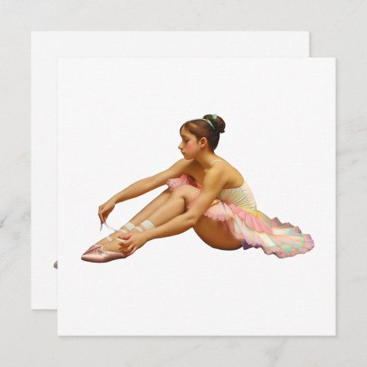 Bailarinas sentadas Tarjeta plana (Voorkant / Achterkant)