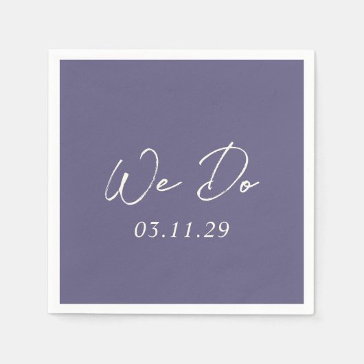 Bailee Dusty Paarse bruiloft Servet (Voorkant)